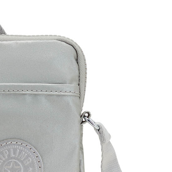 Kipling Tally Metallic Crossbody Mobilveske Sølv | NO 1846BE